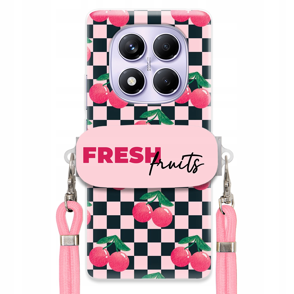 Puzdro pre Xiaomi Redmi Note 14 Pro Pl Ružové vodítko držiak Fresh Fruits Módne