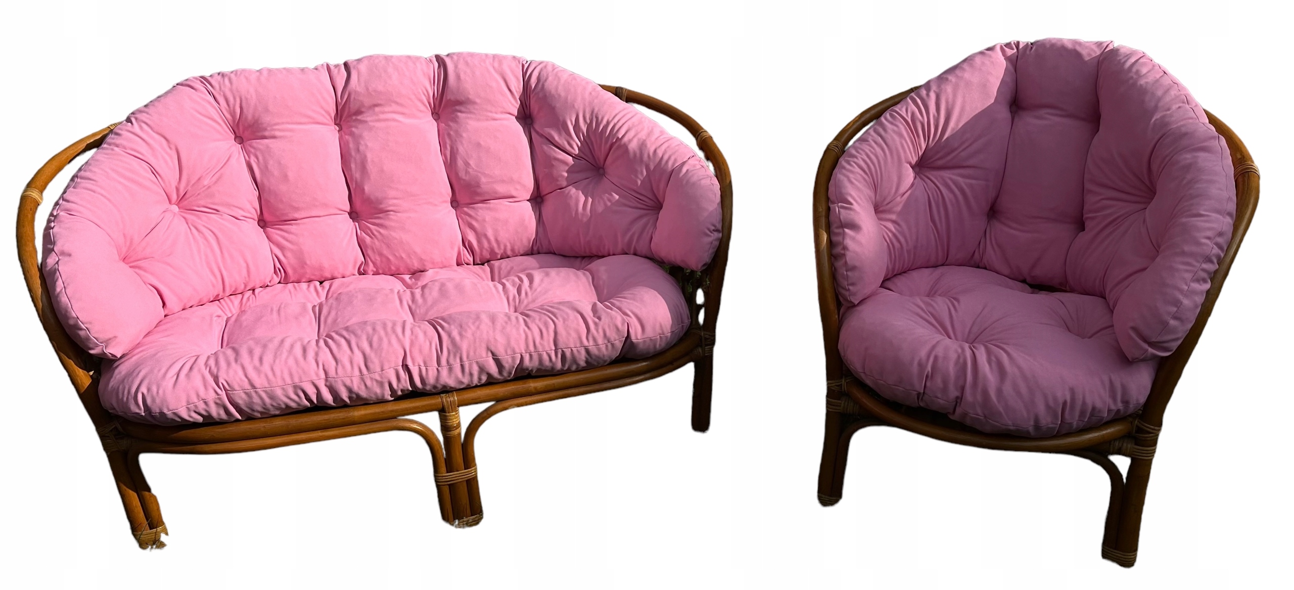 Polštáře Na Ratanový Nábytek Růžová Pohovka Plus Křeslo