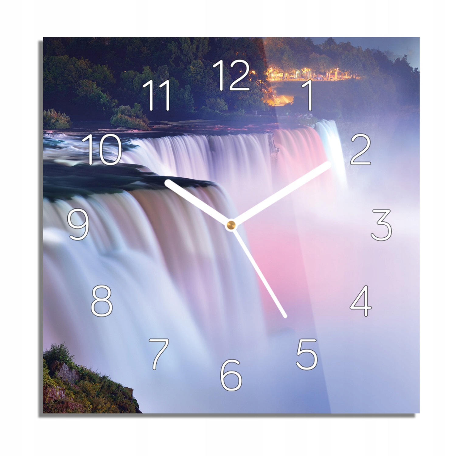 

Wodospad Niagara mgła zegar na szkle 30x30 z foto