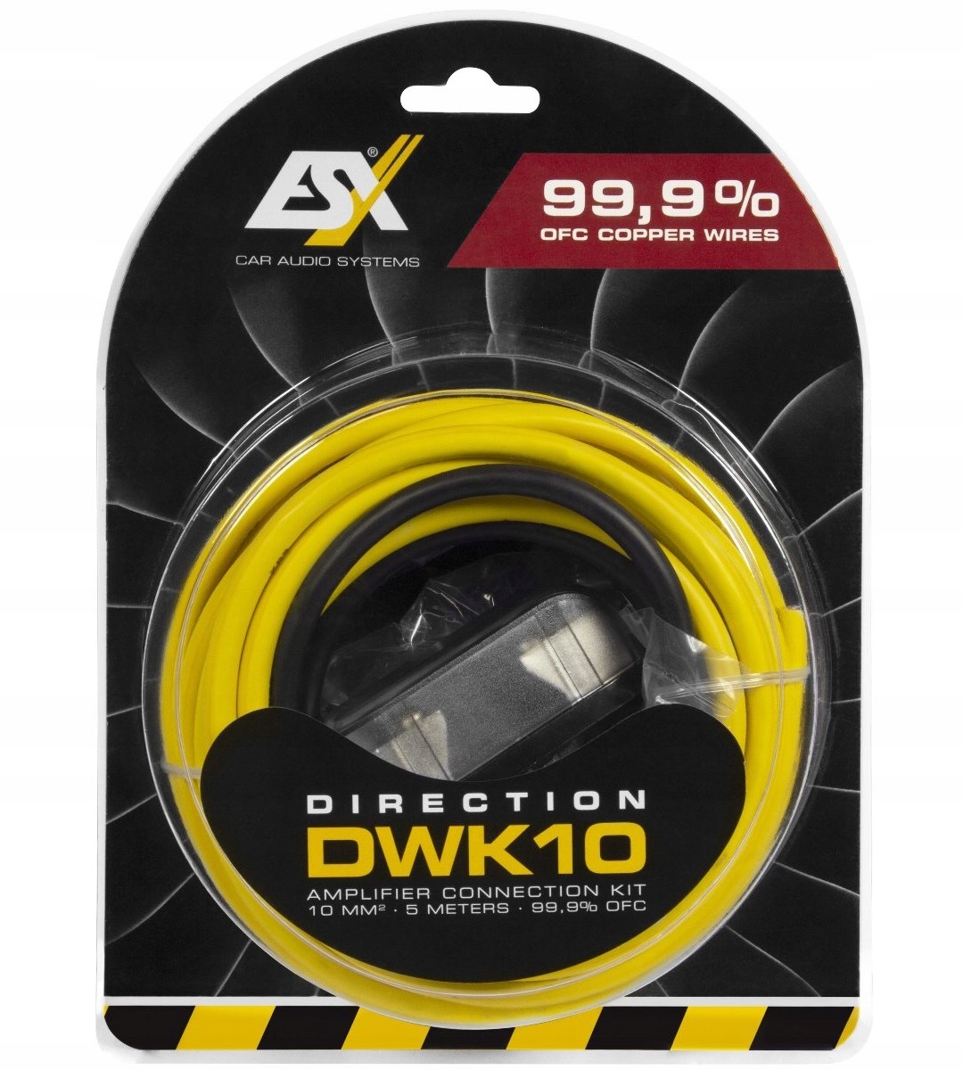 Esx DWK10 Sada Napájecích kabelů pro Zesilovač 10 mm2 Měď Ofc