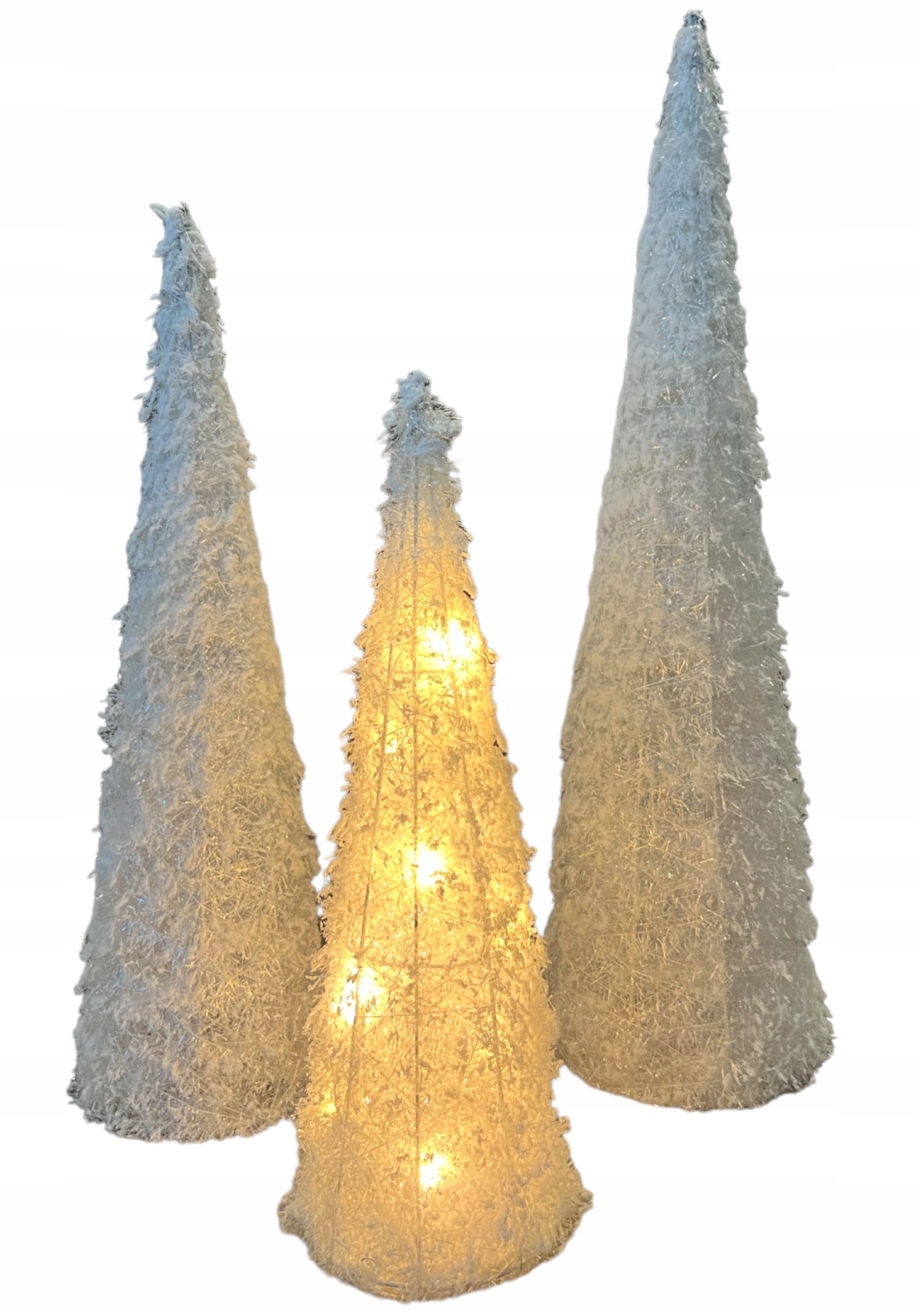 CHOINKA BIAŁA LED DEKORACJA ŚWIĄTECZNA KOMPLET