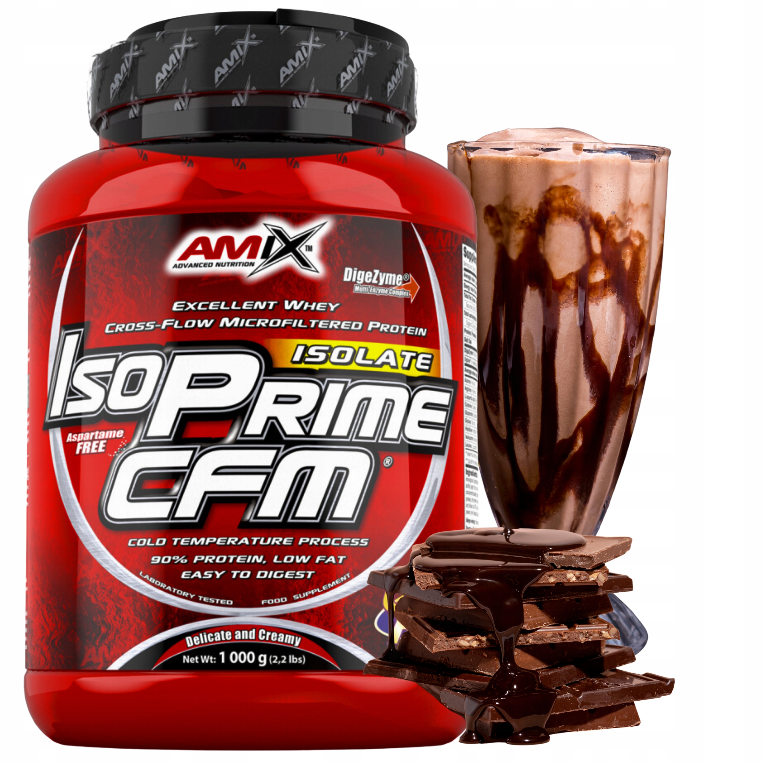Amix Isoprime Cfm 1 kg Protein 90 Izolát Wpi Bez cukru Protein shake