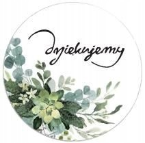 

Ozdobne naklejki okrągłe Dziękujemy 500szt.