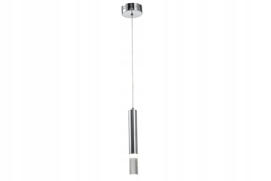 Industriální závěsná lampa, moderní chromovaná, vertikální Led trubice Reality