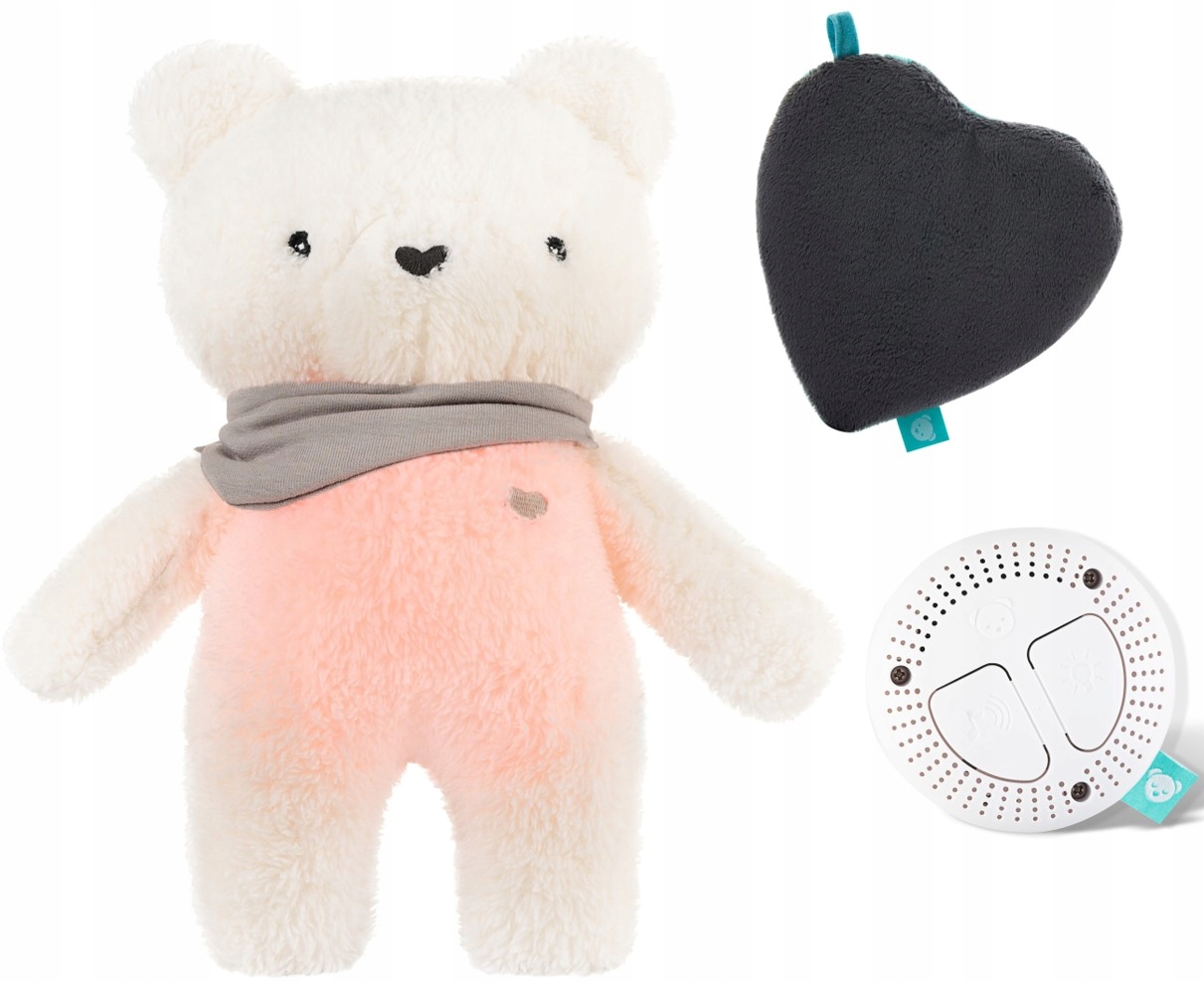 SZUMISIE MIŚ 5W1 Z APASZKĄ MASKOTKA USYPIACZ LAMPKA SZUM CZUJNIK SNU+GRATIS