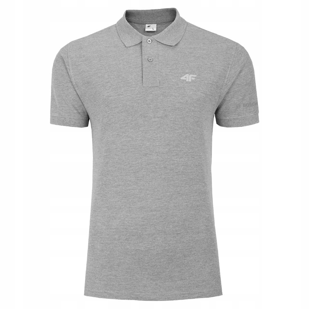 

Koszulka Polo męska szara 4F logo Bosch roz L
