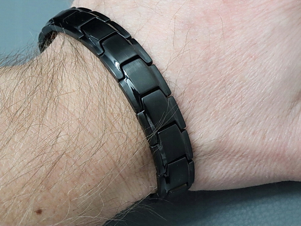 CZARNA ZDROWOTNA BRANSOLETA MĘSKA MAGNETYCZNA MOC BOSTON JEWELLERY ORYGINAŁ Płeć mężczyzna