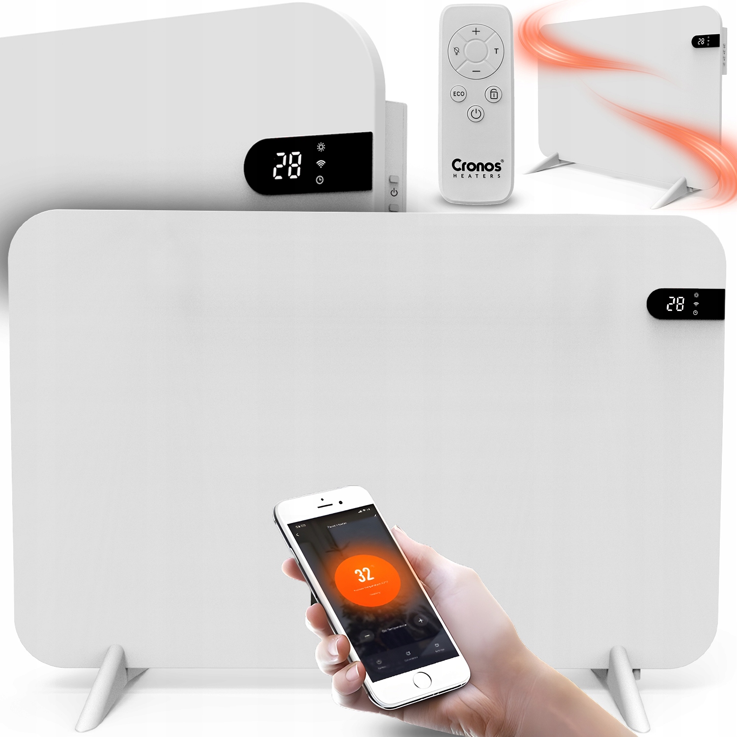 Elektrický Infračervený Ohrievač Panel Žiarič Ir 450W WiFi Nožičky