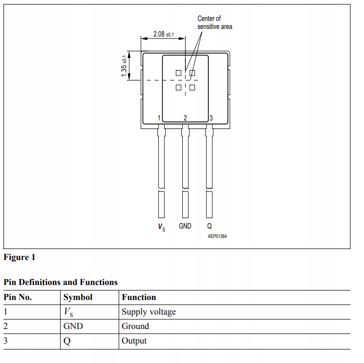 Czujnik halla TLE4905L HALLOTRON 05L Producent Infineon
