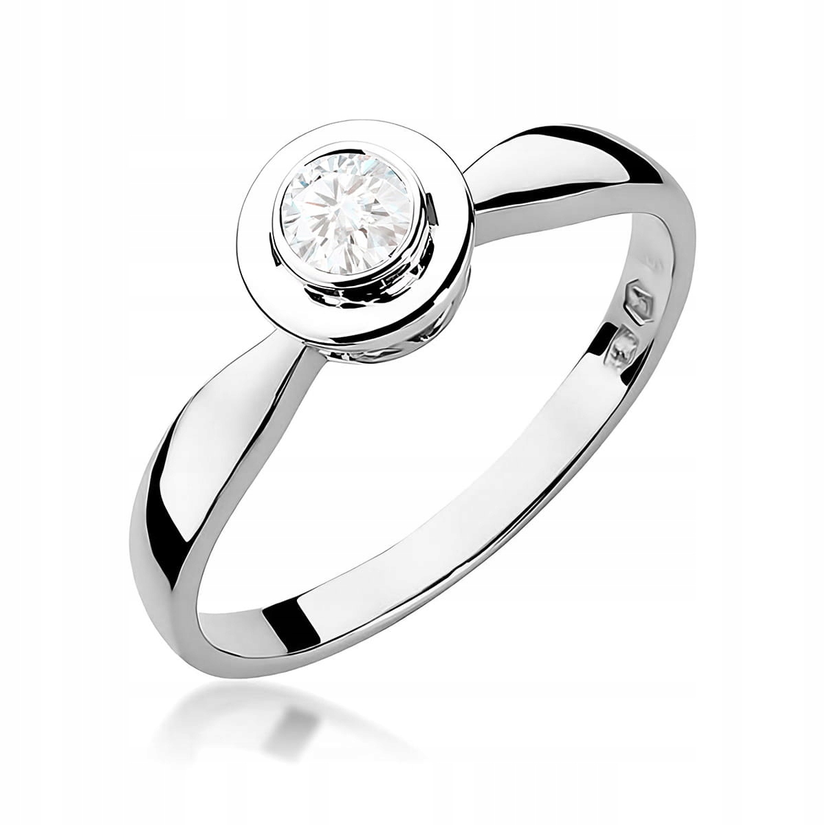 Prstýnek z bílého zlata 585 s diamantem lab 0,25 ct pro zásnuby