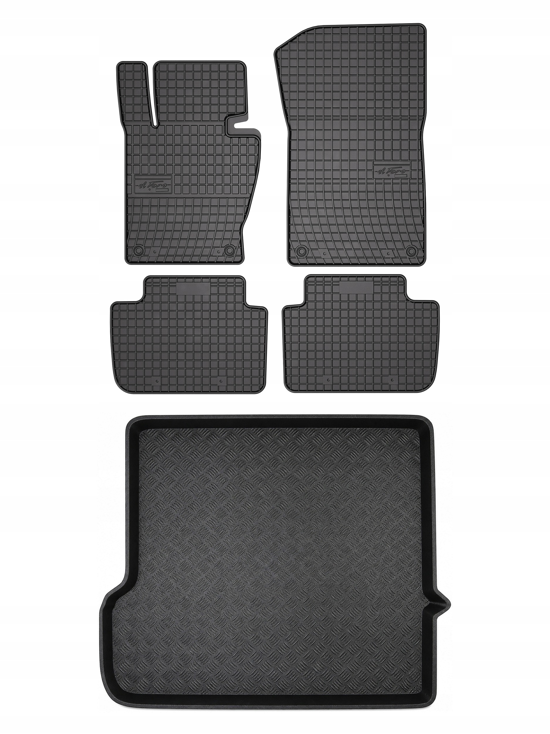 Gumové koberce SolidPRO rohož do kufru pro: Bmw X3 E83 2003-2010 5 el.