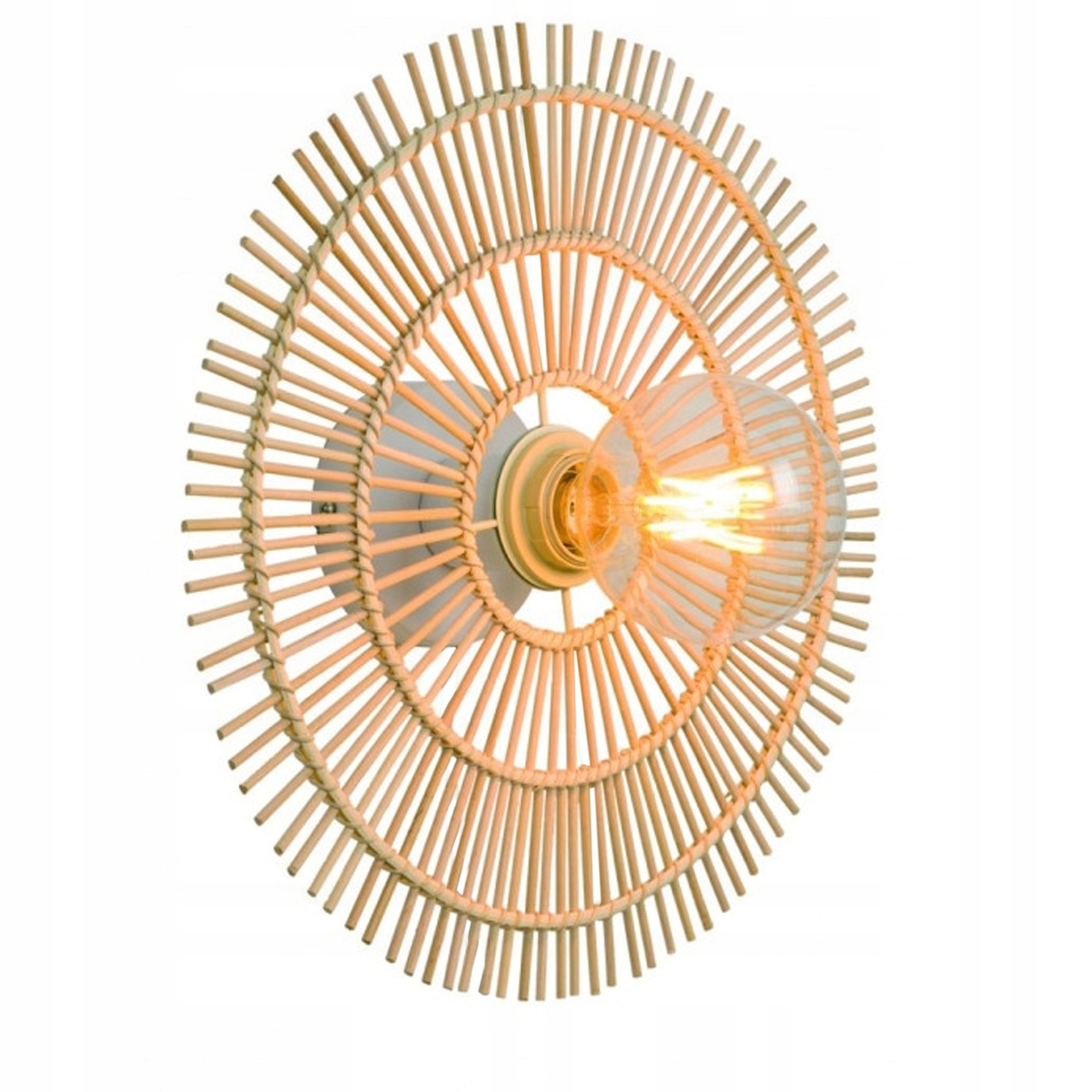 Nástenná lampa boho prírodná, bambusová