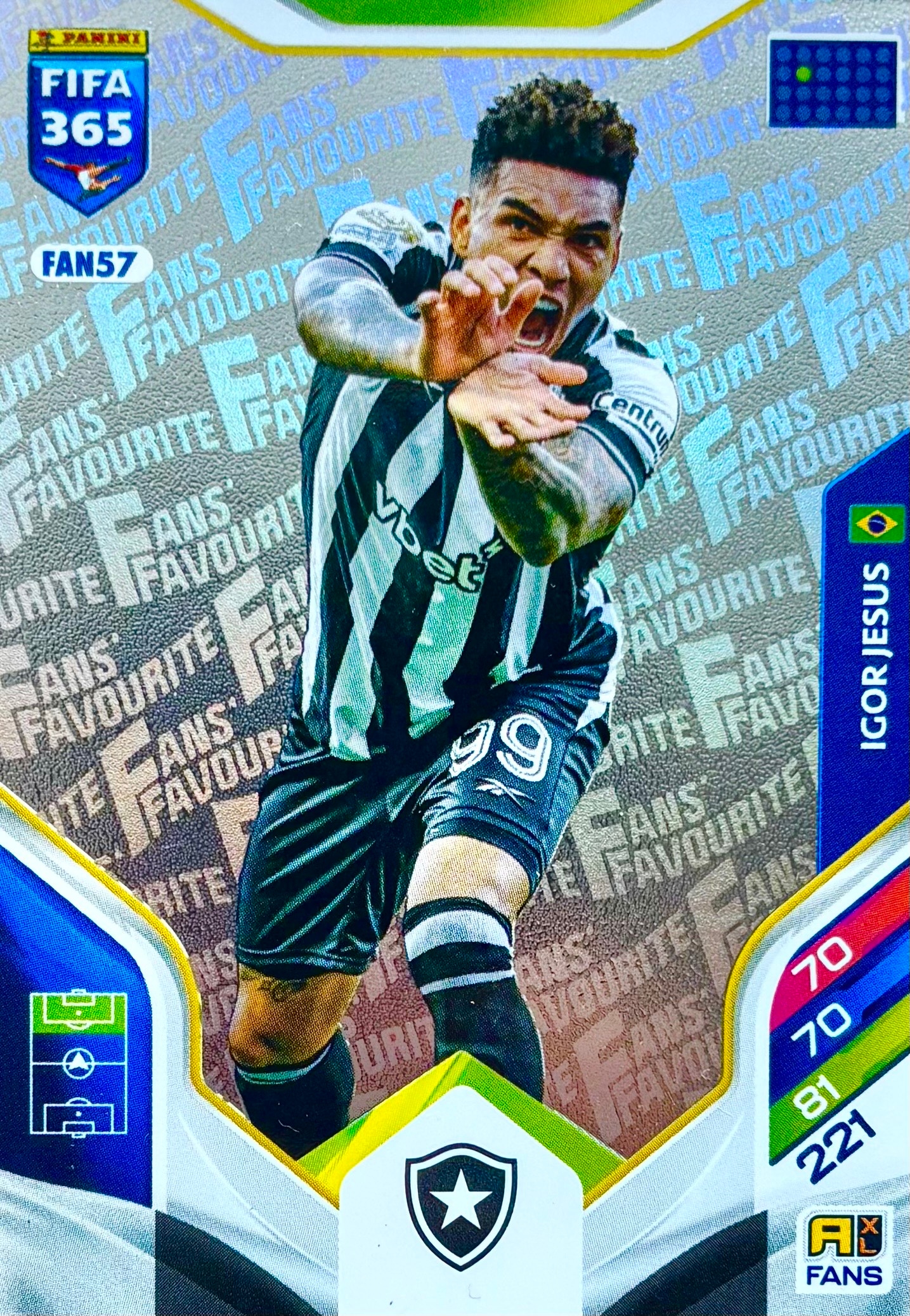 Panini Fifa 365 2026 Kick-off Fans Favourite FAN57 Igor Jesus Botofago