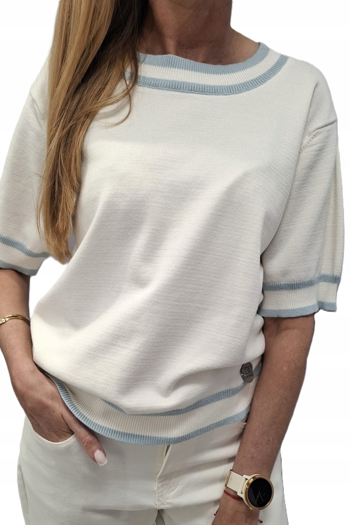 Cocomore Svetr Bluza Bílá Modrá Nová