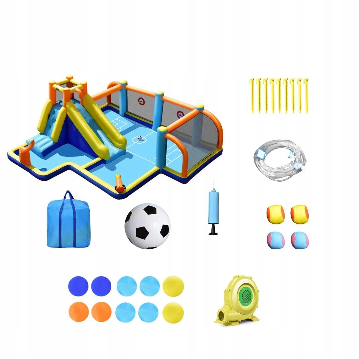 Dmuchany plac zabaw dla dzieci 465 x 500 x 200 cm Rodzaj Dmuchane