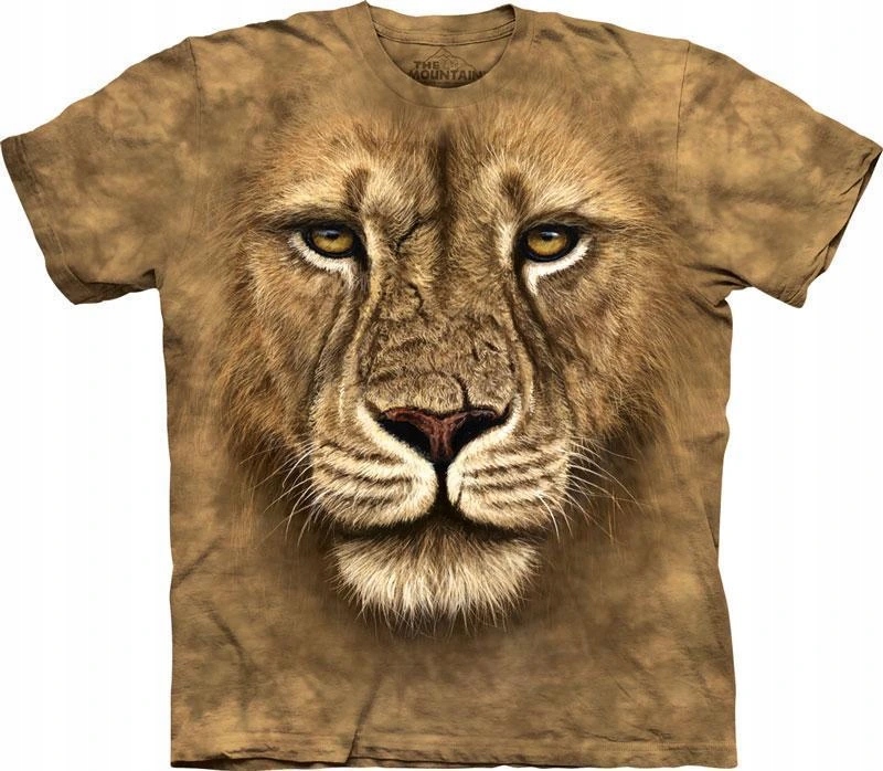 Pánské batikované triko The Mountain Lion Warrior béžové L