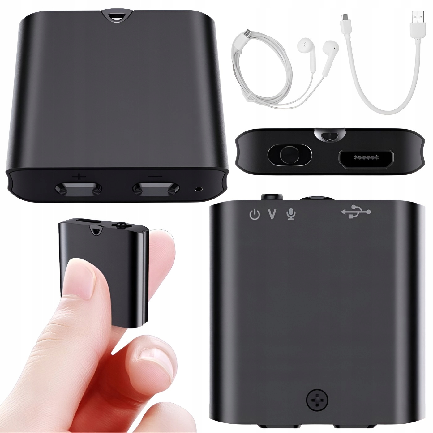 Nejmenší 8GB audio štěnice, vysoce kvalitní skrytý mikrofon, 3 cm, 100 h