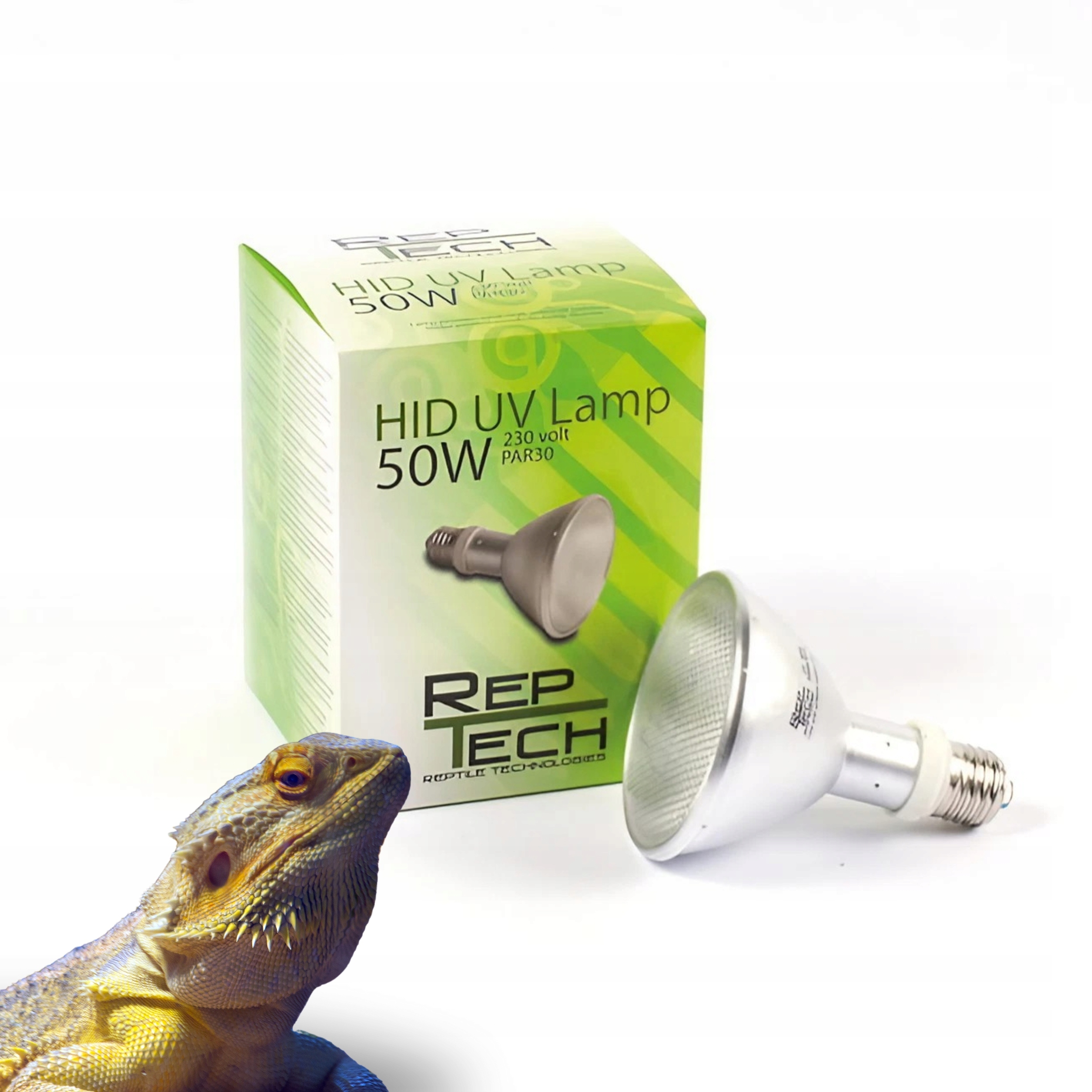 Levně Reptech Hid Metahalogen 50W Uva Uvb Tepelná žárovka Uvi tester