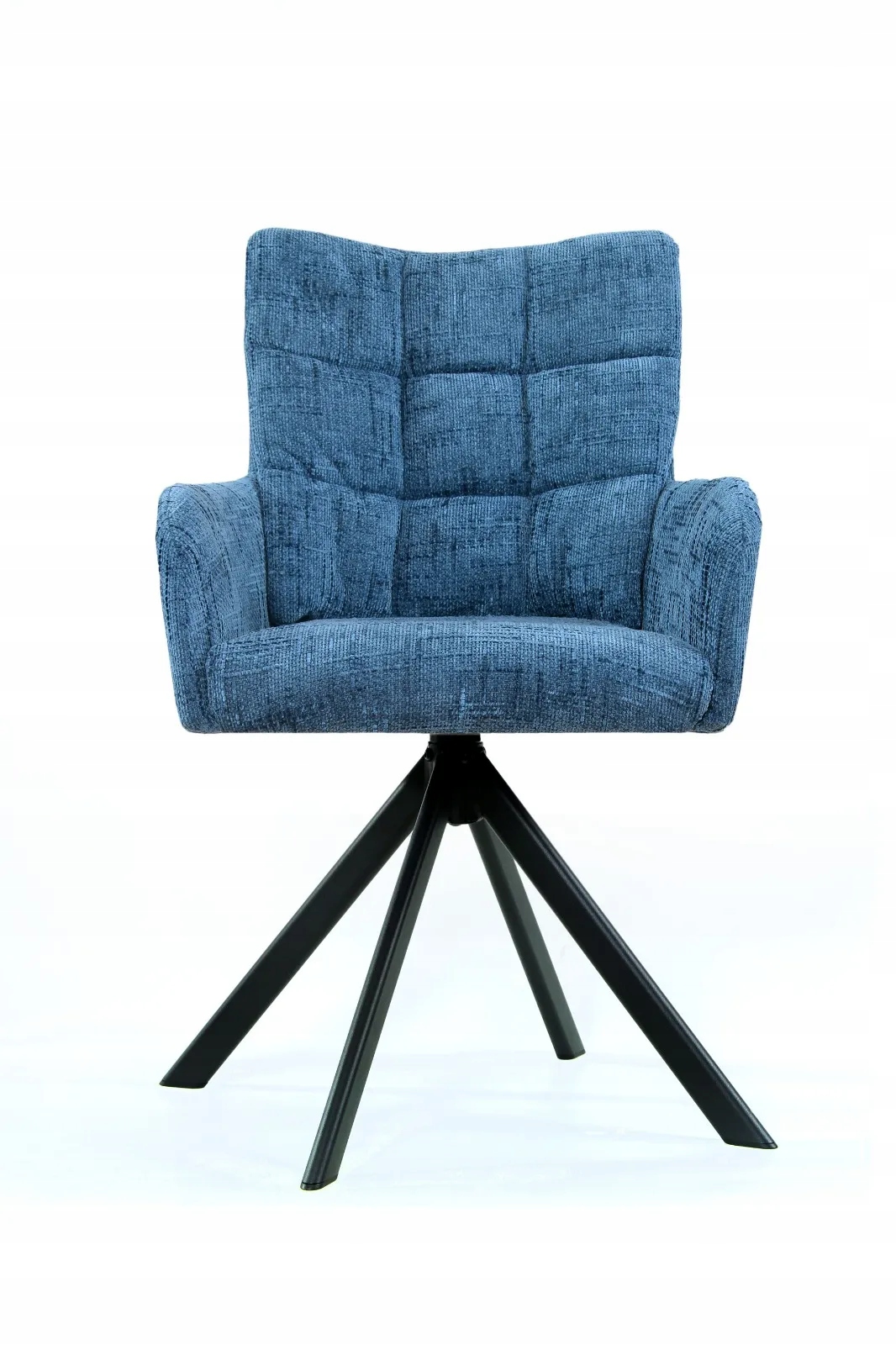 Sesto Senso Čalouněná otočná židle do obývacího pokoje a jídelny, modrá