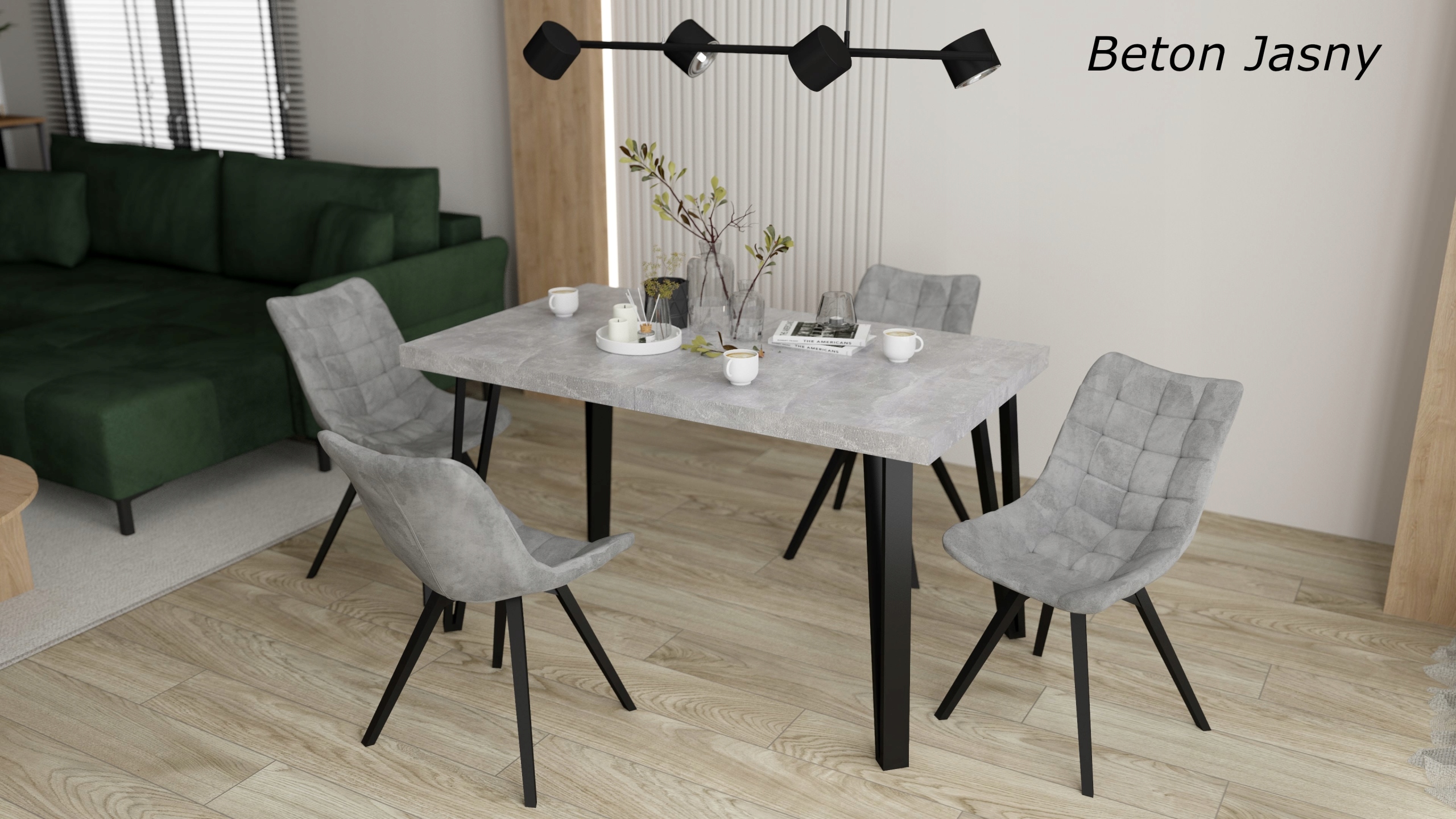 Stół rozkładany VERA, METALOWE NOGI loft nowoczesny 140x80x240 cm Głębokość mebla 140 cm