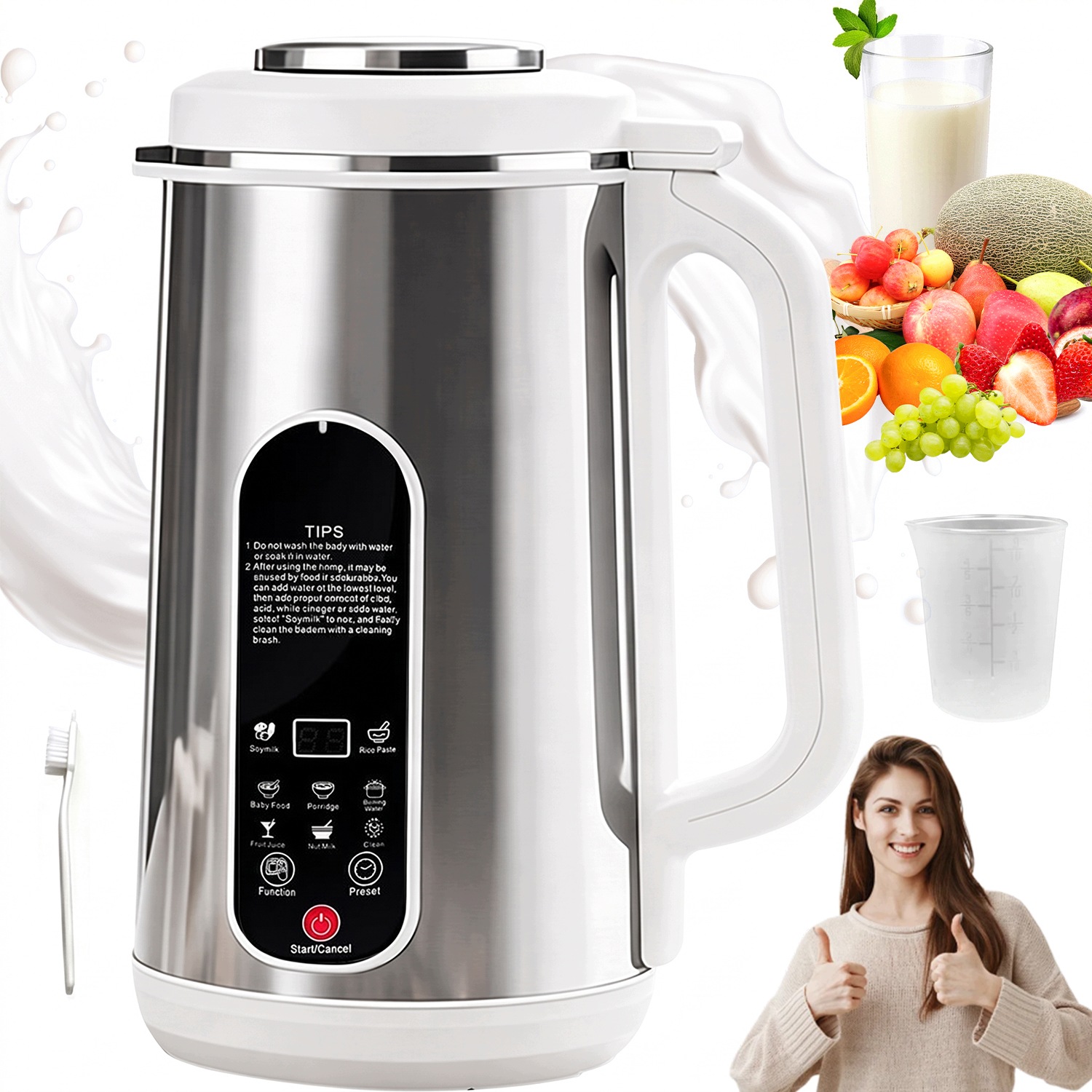 Stolní Mixér Se Skleněnou Nádobou 8V1 Mlýnek Na Kávu Mixér Na Smoothie Koktejly