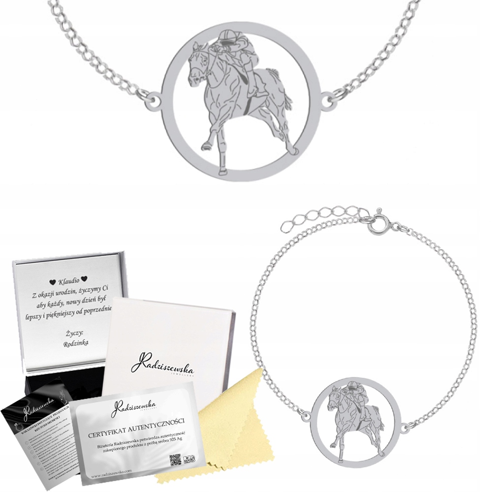 Stříbrný Náramek S Žokejem Žokej Ankr Dárek Gravírování Šperky 925