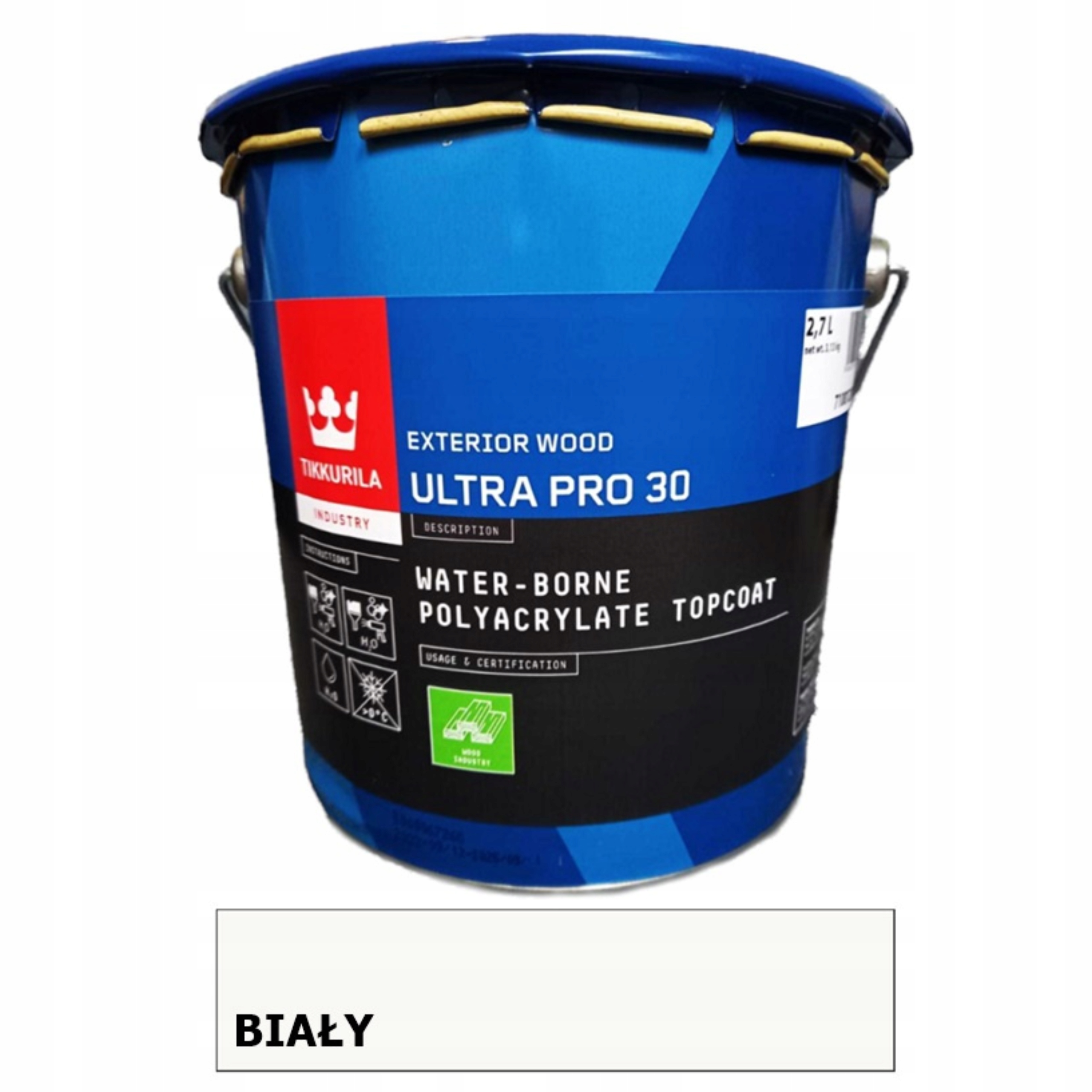 Biała farba kryjąca do altany zewnętrzna Tikkurila Ultra Pro 30 2,7L półmat