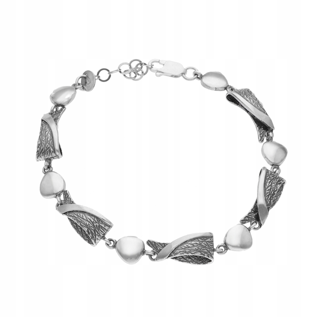 Nařasený náramek s oxidovaným stříbro