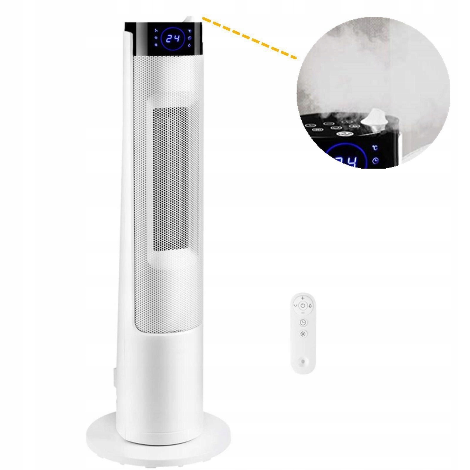 Grzejnik Elektryczny Ptc Farelka 2200W Pilot Oscylacje Nawilżacz Powietrza