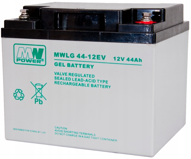 Akumulator Bateria Żelowy Gel Mwlg Power MWLG44-12EV 12V 44AH MWLG44 Wózki