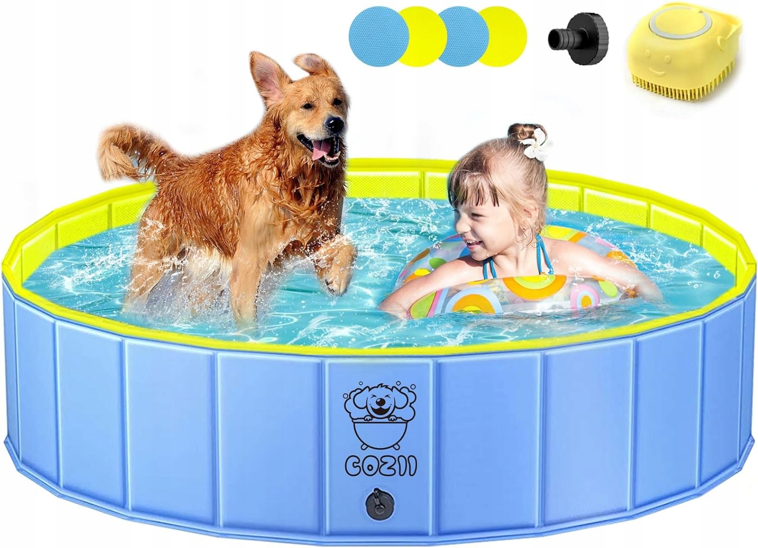 Levně Skládací Zahradní Bazén Pro Psa Zvířata Velký Pro Ochlazení Mytí 80x20 cm M