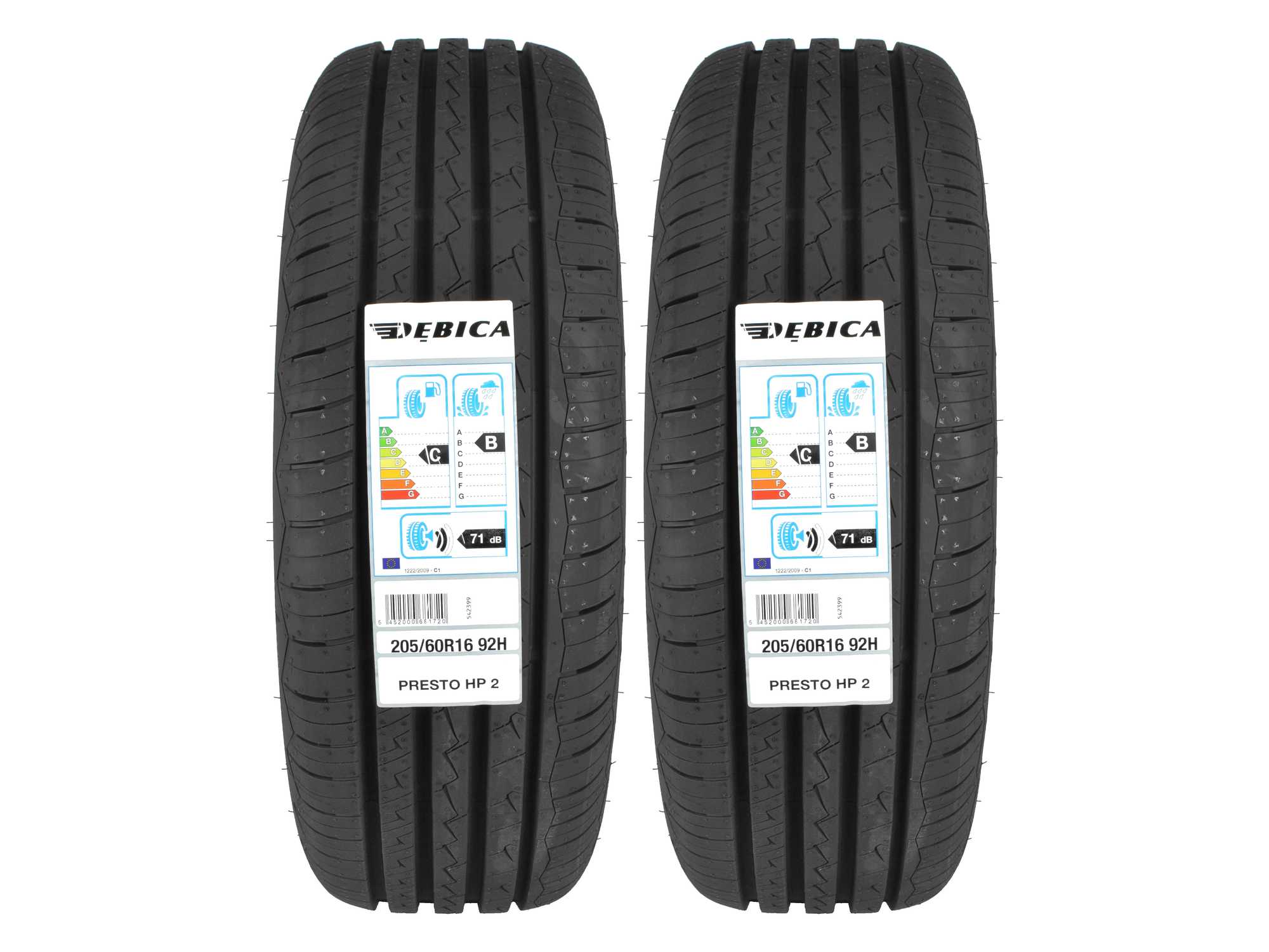 

2 Opony letnie 205/60R16 Dębica Presto Hp 2