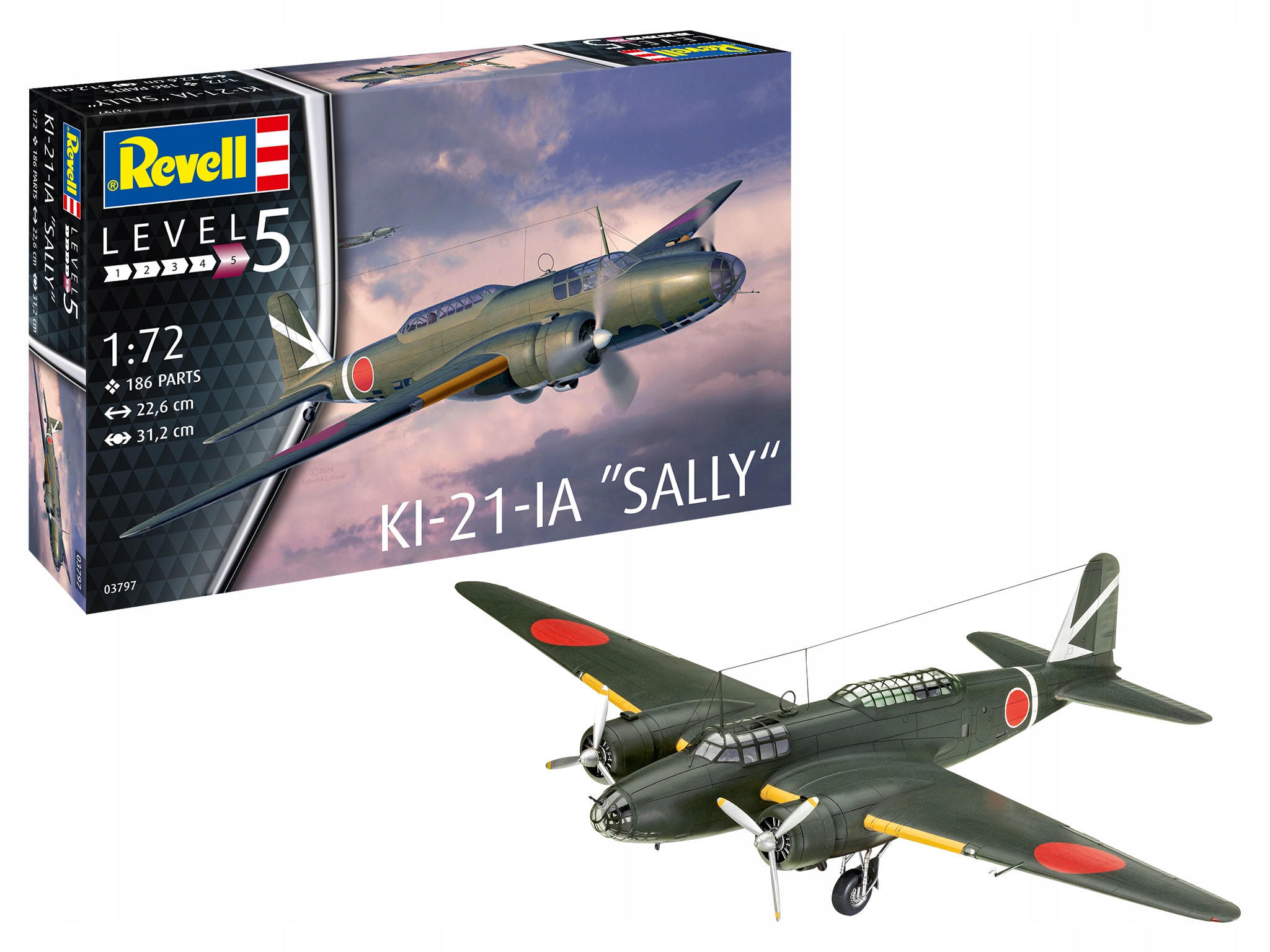 Model plastový Ki-21-LA Sally 1/72 Revell 03797