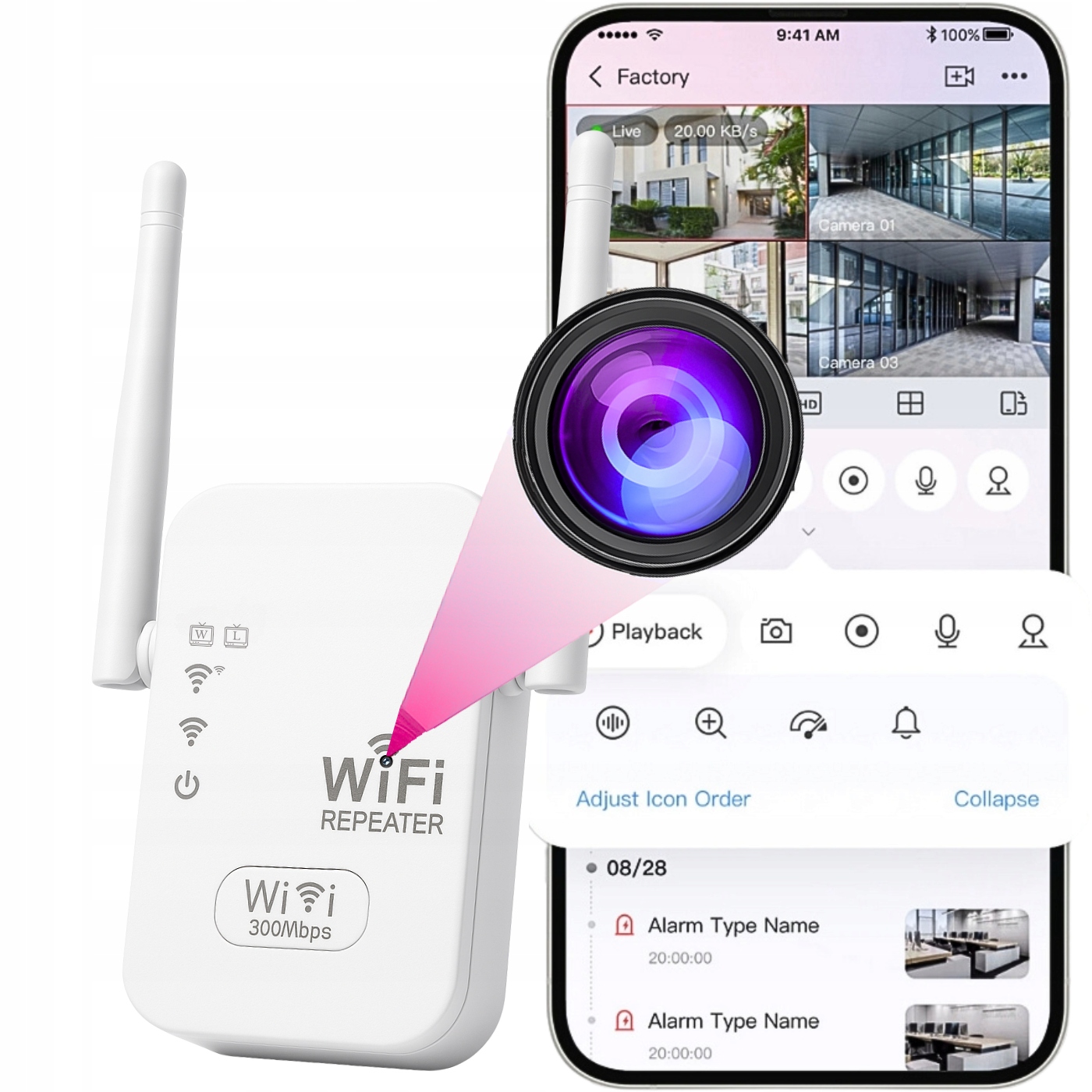 Mini Wifi Špionážna Kamera Skrytá V Systéme Android, Diaľkový Náhľad, Snímač Pohybu