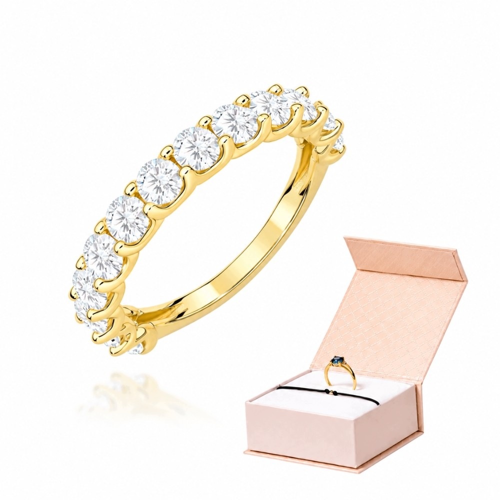 Zlatý Snubní Prsten 585 S Laboratorními Diamanty Zlatý Náramek