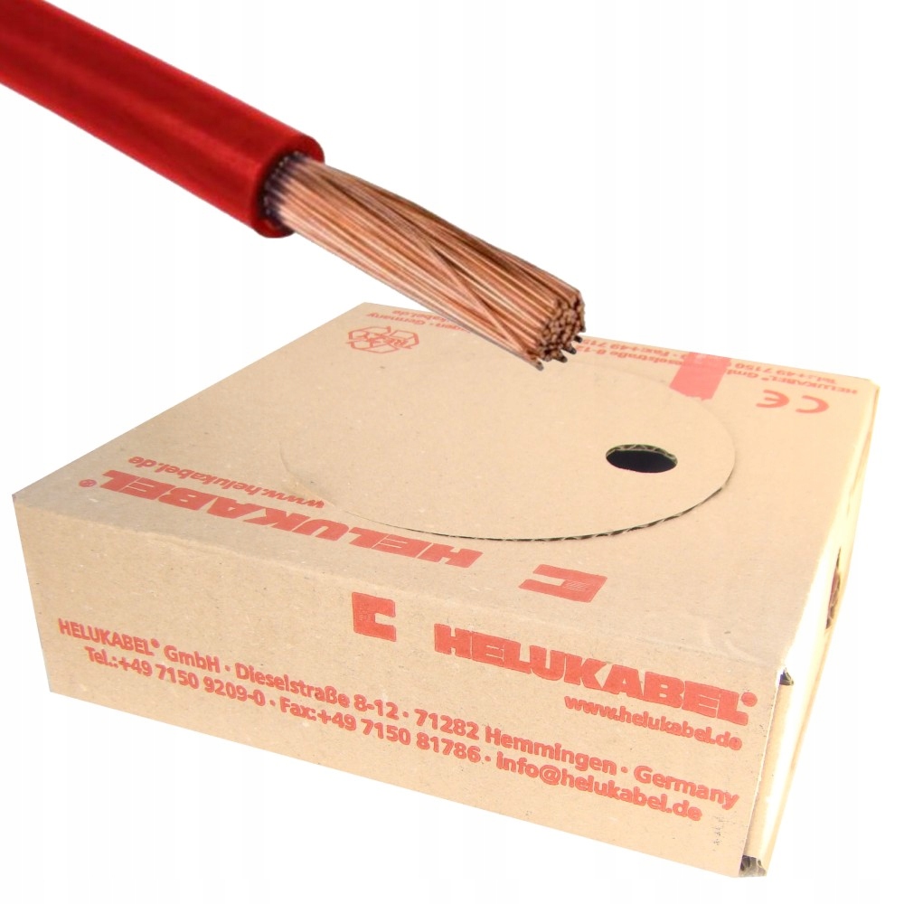 Kabel H05V-K 1,0 mm2 Červený 100 m