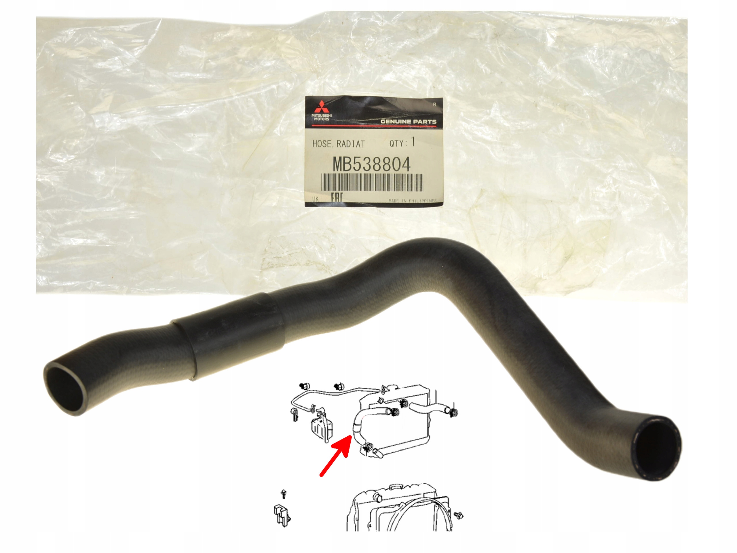 Mitsubishi Pajero II 91-04 3.0i Kabel Trubka Hadice Chladiče Vody Spodní
