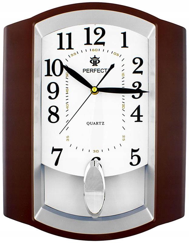 Zegar Ścienny PERFECT z Wahadłem Retro Czytelny