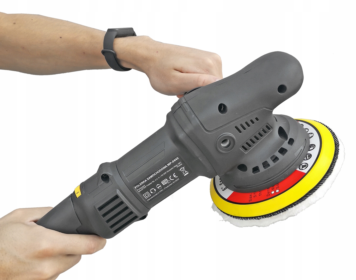 POLERKA SAMOCHODOWA SZLIFIERKA MIMOŚRODOWA DA + 4x GĄBKA +PASTA MENZERNA X3 Stan opakowania oryginalne