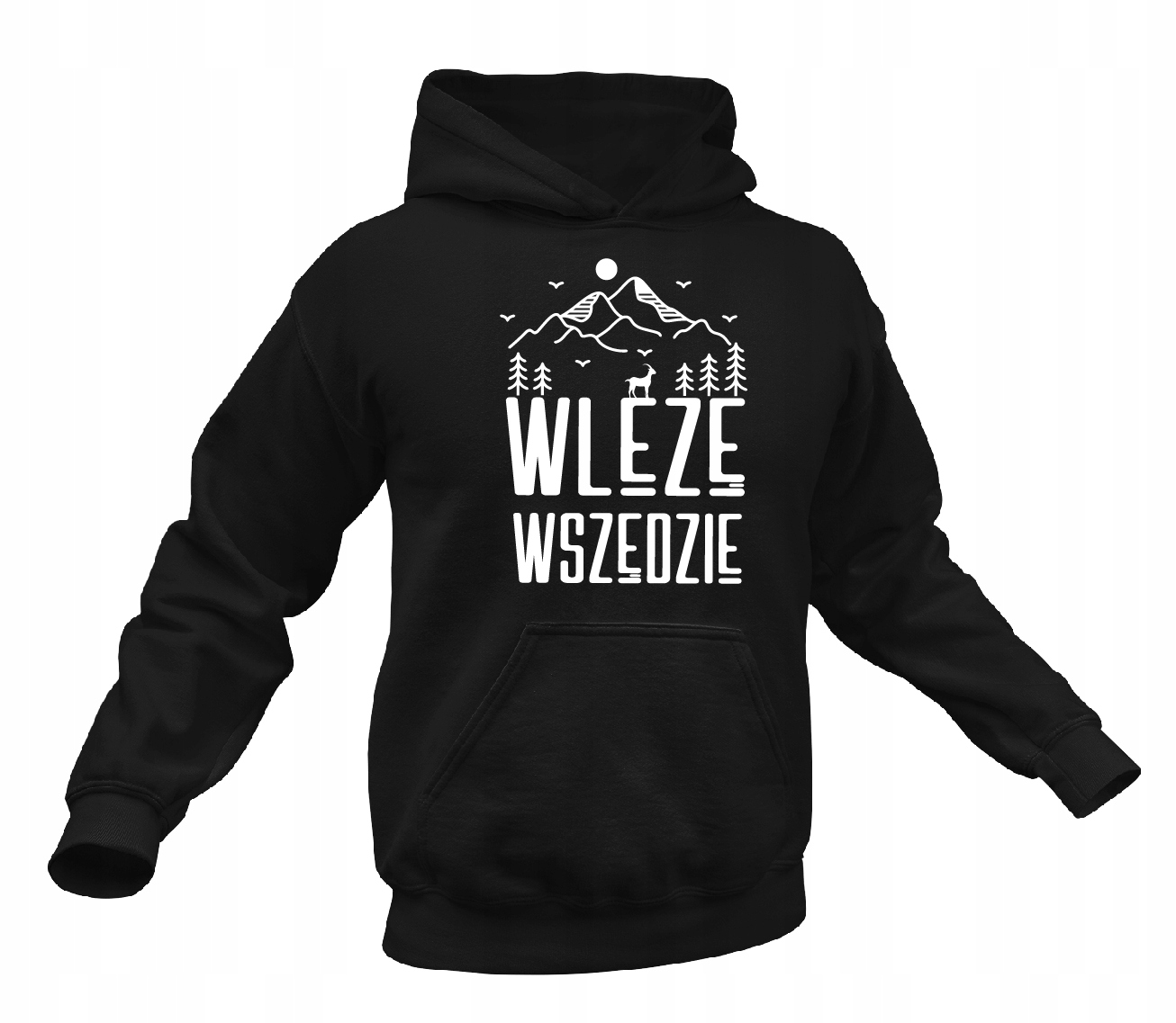 

Bluza z kapturem Wlezę Wszędzie w góry