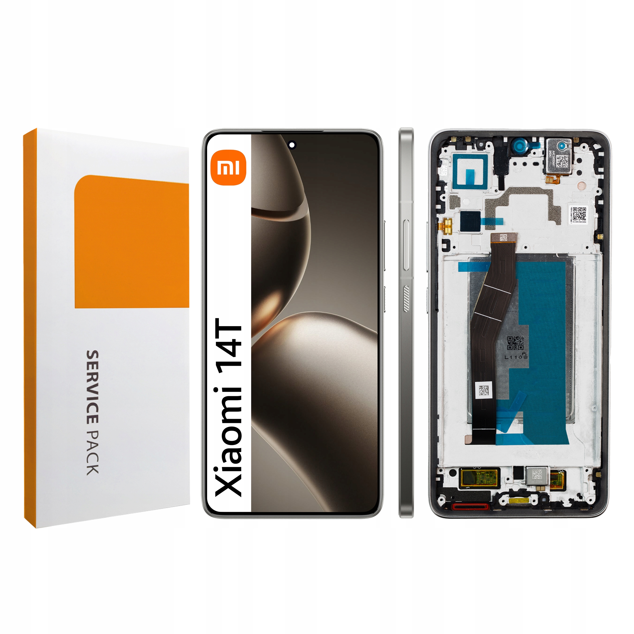 Displej s rámečkem pro Xiaomi 14T Originální Zila LCD panel Titan Gray