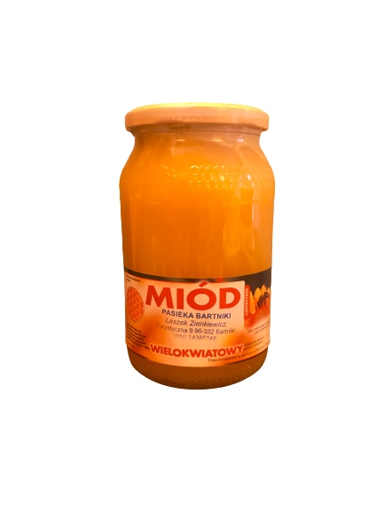 Miód wielokwiatowy łąkowy 2025 słoik 1,2kg 4 sztuki