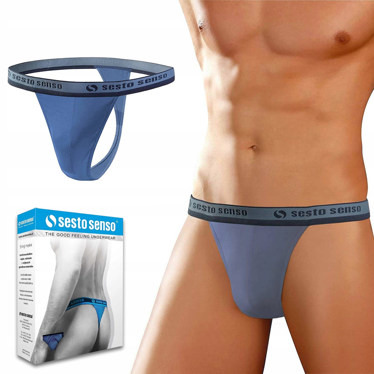 

Sesto Senso Tiger stringi męskie bawełniane - M