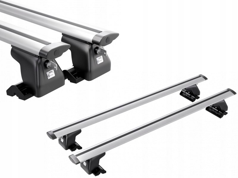 Bagażnik dachowy Amos bazowy belki Mitsubishi Lancer Hatchback 5D 2008-2016