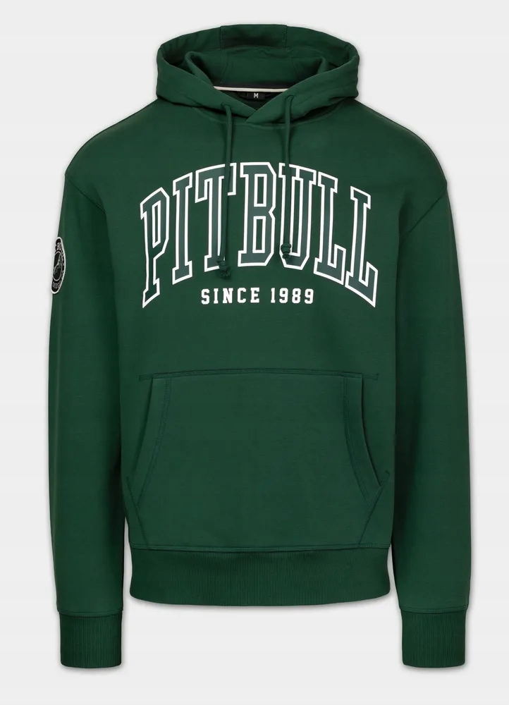 Pánská Mikina s kapucí Pitbull Badger, pohodlný volnější střih, velikost S