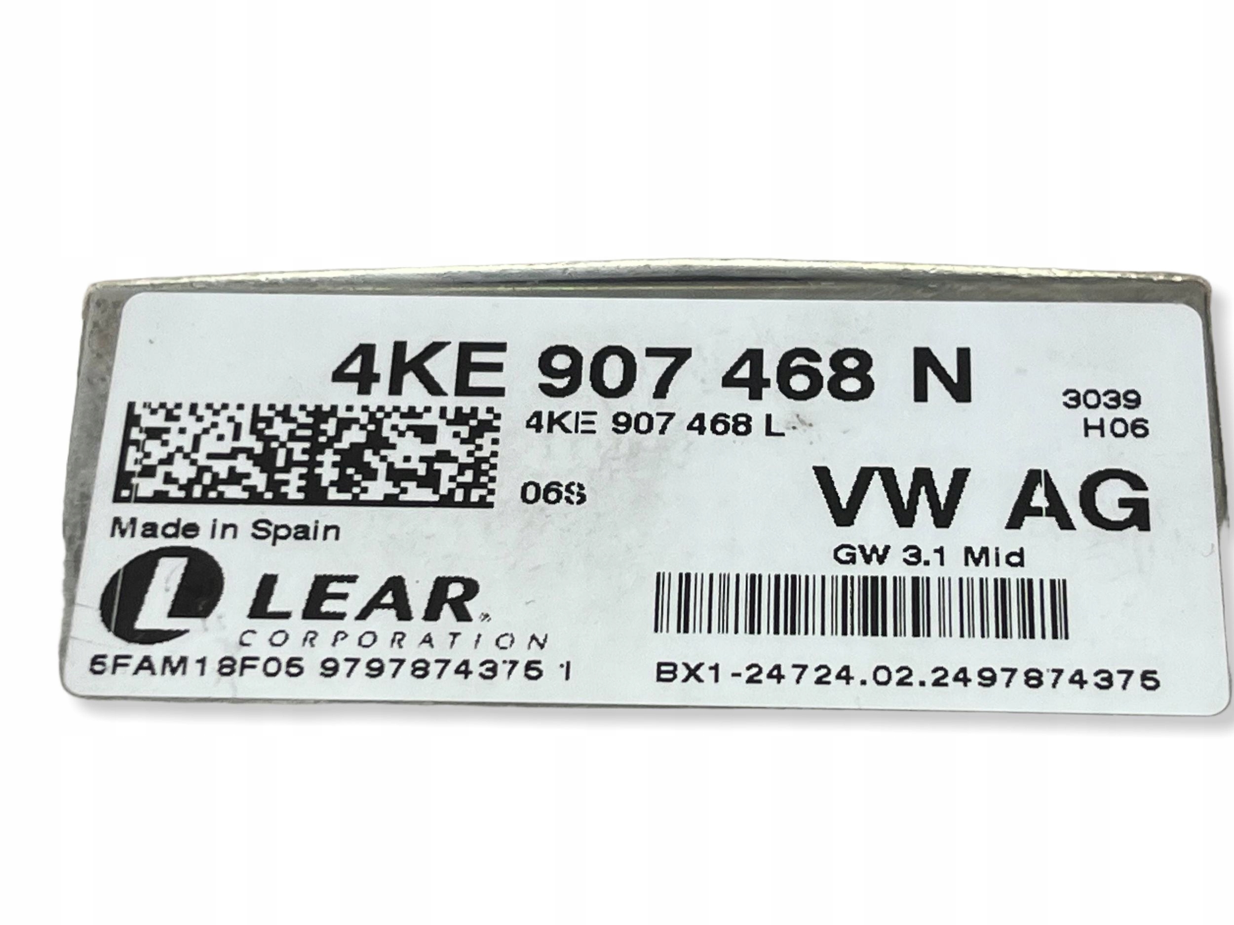 AUDI A6 C8 Unité commande confort 4KE907468N !J