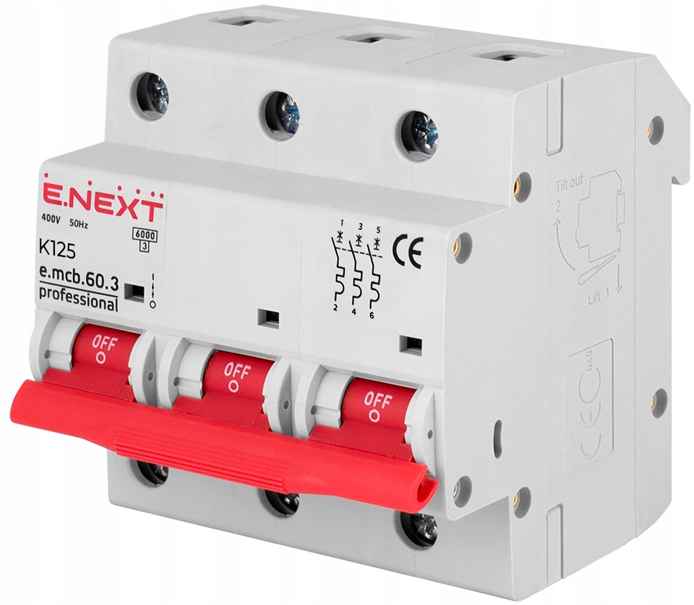Nadproudový Spínač Pojistka K125 125A 3P 6kA