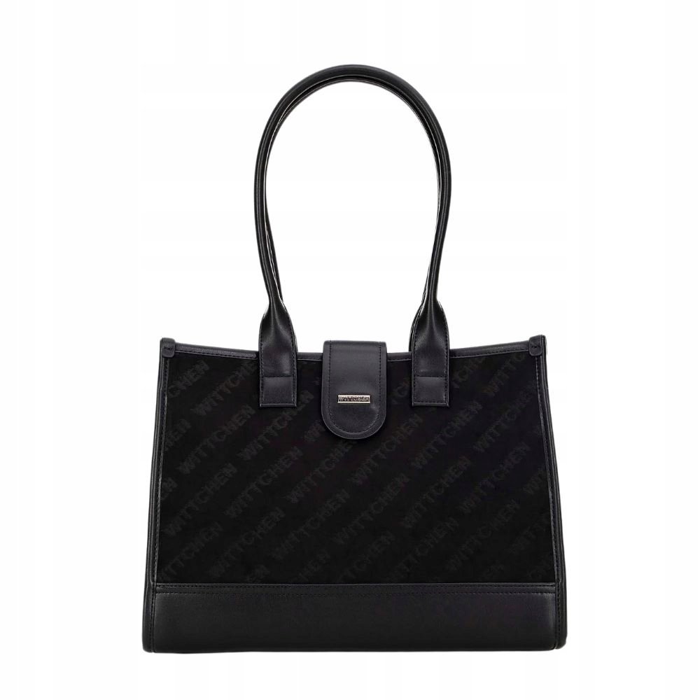 Černá dámská shopperka z ekokůže se semišovou vložkou Wittchen 99-4Y-520-1