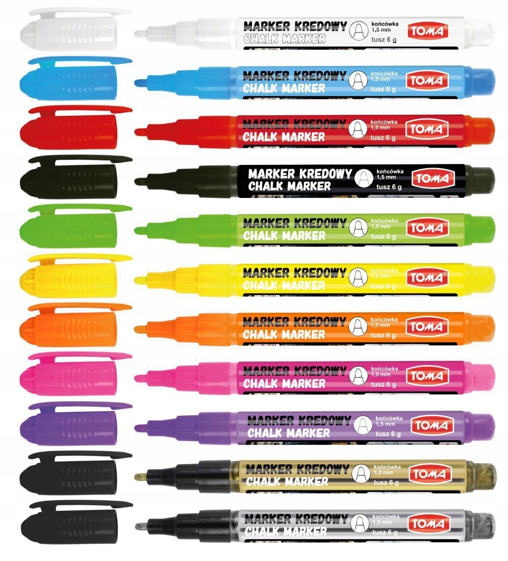 Marker kredowy cienki TOMA TO-293 1,5 mm ZIELONY Marka Toma
