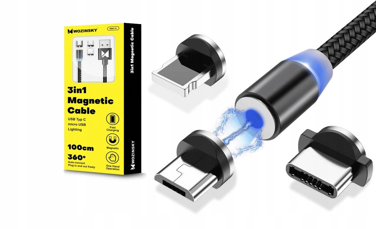 

Wozinsky kabel 3w1 Usb / Usb-c micro-USB do Iphone